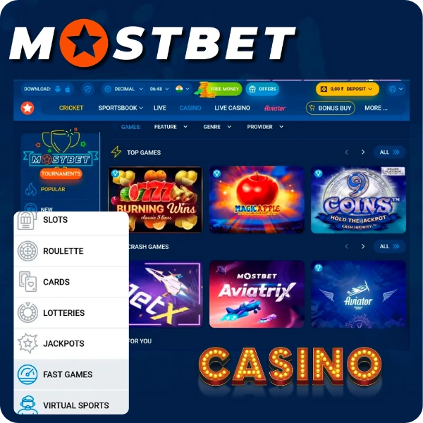Casino Games Available at Mostbet